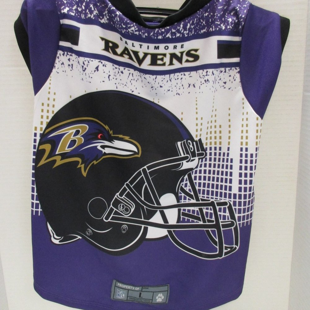 Baltimore Ravens NFL  Football Dog Jersey Shirt Little Earth Sz Large NWT